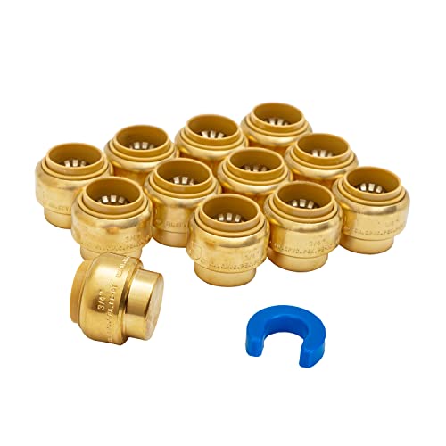 SUNGATOR 3/4 Inch End Cap, 12-Pack, Push-to-Connect Plumbing Fittings - size: 3/4 Inch, 12 Pack