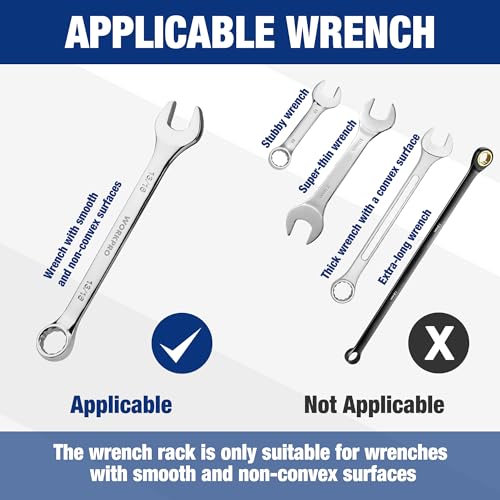 WORKPRO 2-Piece Wrench Organizer, 24-Slot Wrench Holder Set with Lock Cover - style: Plastic Wrench Organizer(2PC)