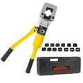 16T Hydraulic Crimping Tool,6 AWG-800 MCM Hydraulic Crimper,12 Dies