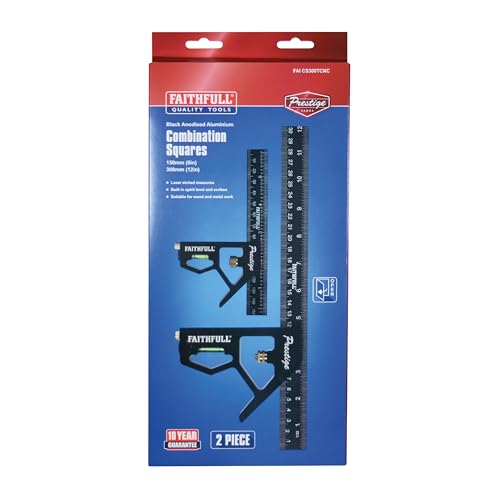 Prestige Combination Square Twin Pack 150mm (6in) & 300mm (12in)