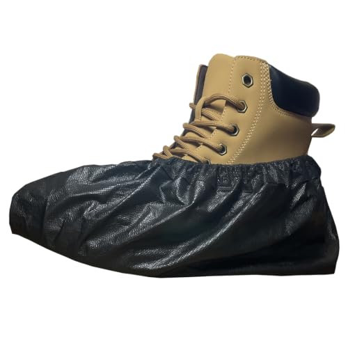 Heavy Duty Shoe Covers Disposable,Waterproof Boot Covers,100 Pack, 3.2oz Thick Non-Slip,One Size Fits Most for Indoor & Outdoor
