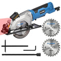 4A Mini Circular Saw Corded with Laser Guide, 2 Saw Blades - style: Corded 4A