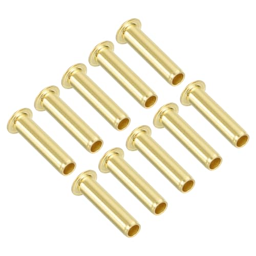 PATIKIL Brass Compression Insert for 3/16" Tube OD 10Pcs Insert Support - size: 3/16"