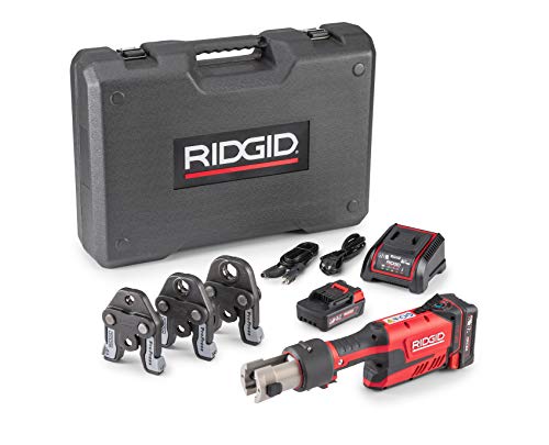 RIDGID 67183 Model RP 351 ProPress Standard Press Tool Kit with Battery, Charger, 1/2" to 1" Press Tool Jaws, and Carrying Case - style: Battery Kit W/ProPress Jaws (1/2" - 1" Jaws Capacity)