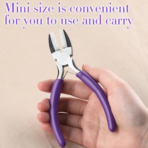 SPEEDWOX 5.5" Nylon Jaw Pliers Flat Nose, 2 Replacement Tips for Jewelry - style: Flat Nylon Jaw Pliers