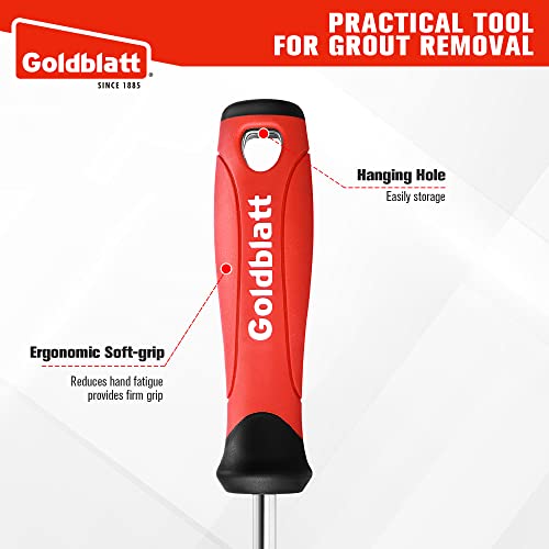 Goldblatt Grout Removal Tool with Replacement Carbide Tip, Scraper Tools