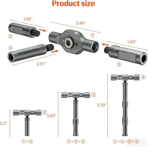 Asnish 42 in 1 Magnetic Ratchet Screwdriver Set with Precision Bits - color: Black-dark Gray, size: 42 In 1