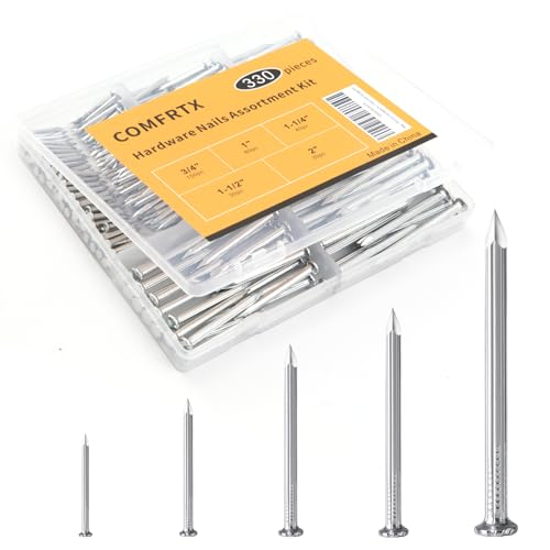 Concrete Nails Masonry Nails for Hanging Pictures Assortment Kit - size: Assorted Sizes (3/4 to 2 Inch)
