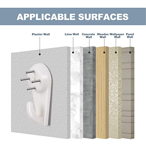 50 PCS Picture Hangers Hanging Kit, Heavy Duty Hooks Without Drilling - style: Standard