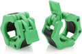 Olympic Barbell Clamps Collars Quick Release Pair Weight Clips for 2 inch Barbell GREEN - color: Green, size: Olympic 2"