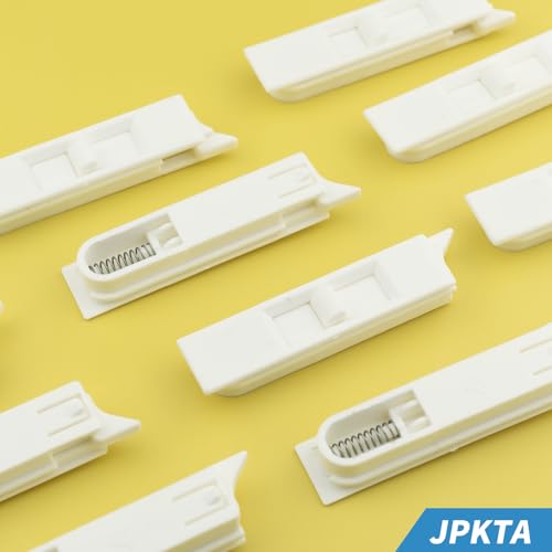 24 Pcs Window Tilt Latch Pairs Spring Loaded Sliding Window Latch Lock Snap-in White Vinyl Plastic Construction for Home Window Accessories Parts - size: 24 Pcs