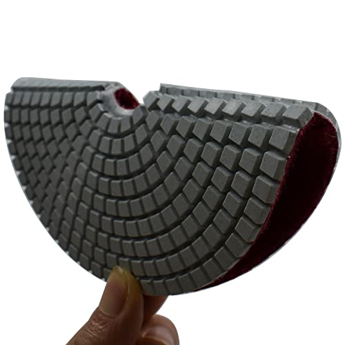 7 Pcs Wet 4" Diamond Polishing Pads Set for Granite Marble Concrete Stone Polish - size: 4 Inch