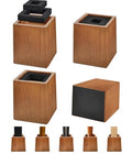 Wooden Bed Risers 5 Inch Heavy Duty, Support 2500 lbs, Brown - color: Retro Brown, size: 5"H(Inner 4"H)