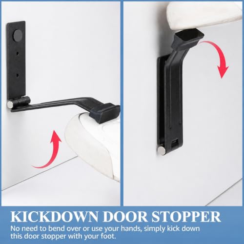 Metal Kickdown Door Stopper for Bottom of Door - style: 1 Pack