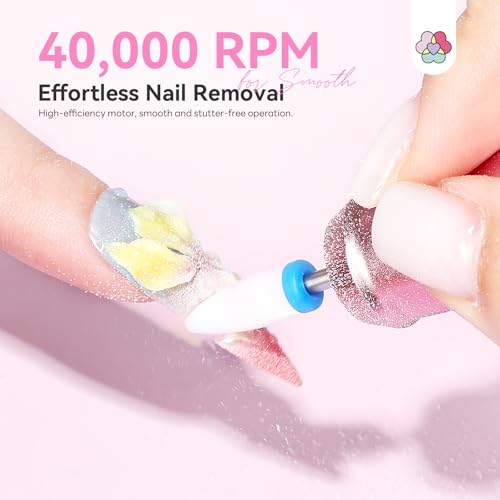 SAVILAND Fast Removal Nail Drill 40000RPM Electric Nail Machine for Acylic - color: Pink