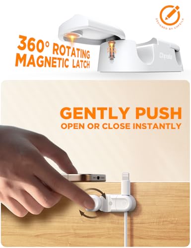 Chfeila 4Pack Magnetic Cable Clips, Dual Slot Cable Holder Clips, White - color: White-4Pack