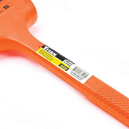 Titan 63148 3lb Dead Blow Hammer with Steel Shot Filled Head, Spark & Rebound Resistant, 14" Non-slip Diamond Textured Handle - size: 48oz