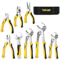 TOPLINE 8-Piece Pliers and Wrench Set with Rolling Pouch