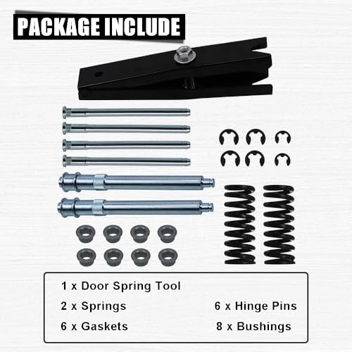 RULLINE Door Hinge Repair Kit Compatible with Chevy S10 with Spring Tool - size: For 94-04 Chevy 23pcs