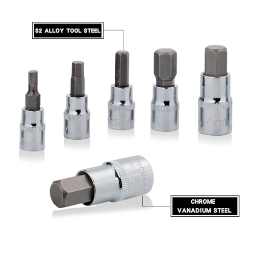 Hex Bit Socket Set, 13-Piece Metric 2mm - 14mm