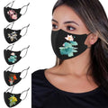 Reusable Cloth Washable Ice Silk Cloth Face Masks,Adjustable Fancy Flower Pattern Cloth Mask for Adult - color: N6