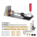 Kosmi pocket hole jig Kit,Professional Woodworking Dowel Jig Kit,Upgraded All-Metal Pocket Screw Jig for Carpentry Joinery Men,Set Jig Wood Woodwork Guides Joint Angle Tool Carpentry Locator