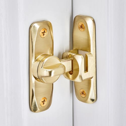 Gold Barn Door Latches,90/180 Degree Gate Lock_B - color: Gold