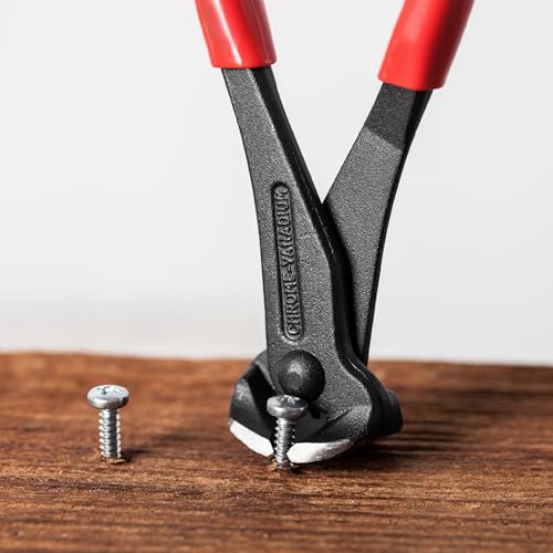 Bates- Nail Puller, 7 Inch Steel End Cutting Pliers - color: Red, size: 7", 1 Pack