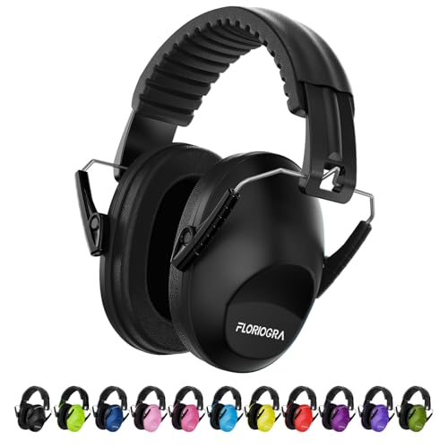 Floriogra Noise Cancelling Headphones for Kids/Toddler 28dB SNR Ear Muffs - color: Black