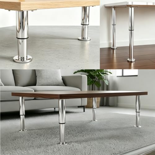 4Pcs Adjustable Silver Metal Furniture Legs 7.08-11.9Inch Cabinet Desk Sofa - color: Silver, size: 7.08"-11.9"-Set of 4