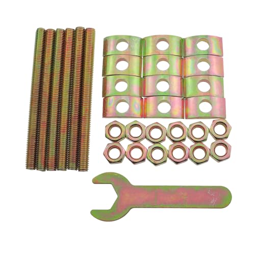 6PCS Solid Half Moon 1 in 1 Wrench Countertop Connector 8x100mm Desktop Fastener Bolt Nut Connector Matching Fixed Countertop Furniture Woodworking Headboard Connection Kit - size: 8X100mm