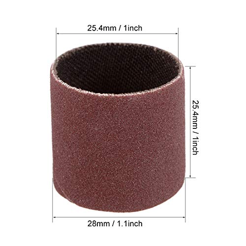 uxcell 1 Inch x 1 Inch Sanding Sleeves 240 Grits Sandpapers Band Drums 10 Pcs - size: 240 Grits