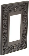 Amerelle 43RAN English Garden Wallplate, 1 Rocker, Cast Metal, Antique Nickel, 1-Pack - color: Antique Nickel, size: 1 Rocker