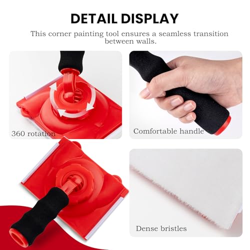 Mister Rui Paint Edger Tool Kit, 11 PCS Paint Edger with Tray for Walls - color: Silver Tray