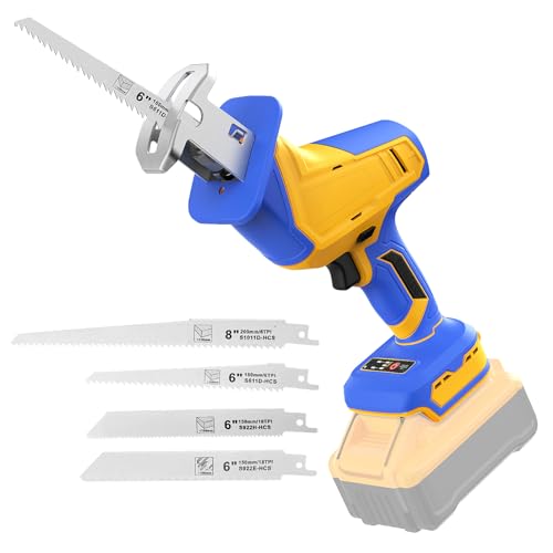 Cordless Reciprocating Saw Compatible with Dewalt 20V Battery(Battery not include) Cordless Sawzall for Wood/Metal/PVC Cutting with Brushless Motor, 4 Blades