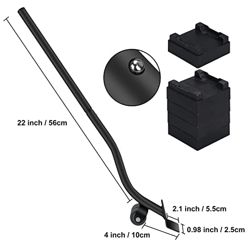 22" Furniture Lifter Tool, Appliance Metal Lifter for Heavy Furniture Black - size: Black-22 IN