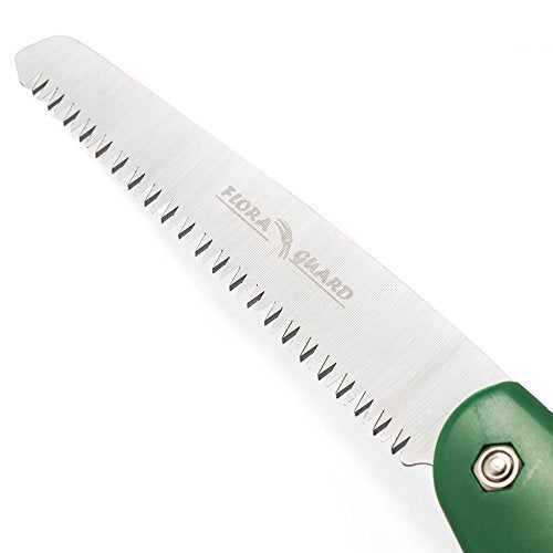 FLORA GUARD 7.7-Inch Folding Hand Saw - color: Green, size: 7.7 Inch