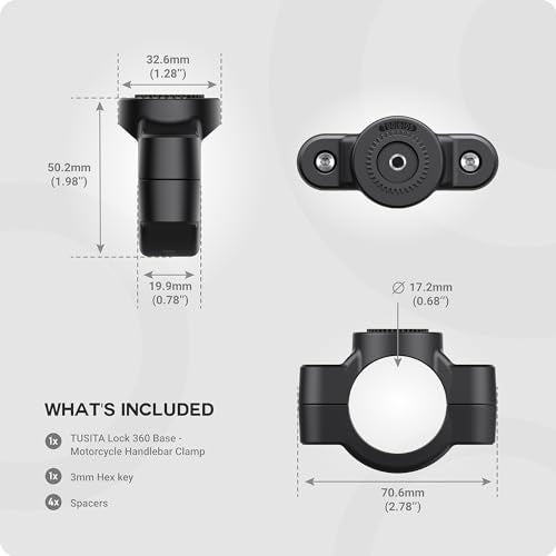 TUSITA Lock 360 Base - Motorcycle Handlebar Clamp - size: Handlebar Clamp
