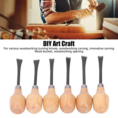 Hand Carving Tool Set, Gouges and Woodworking Chisel Set Wood Carving Chisel Set Kit Sculpture Hand Tools Hemispherical Handle DIY Art Craft Accessories