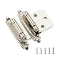 Ravinte Brushed Nickel Cabinet Hinges, 1/2 Inch Overlay, 60 Pack (30 Pairs) - color: Satin Nickel