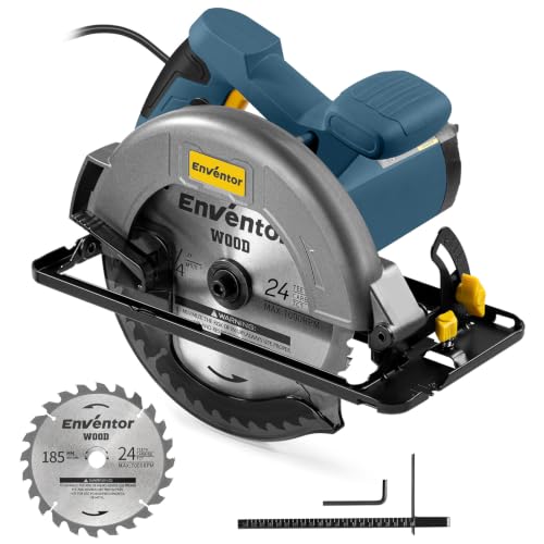 Enventor Circular Saw with 6000 RPM, 7-1/4 in, 11 A Corded