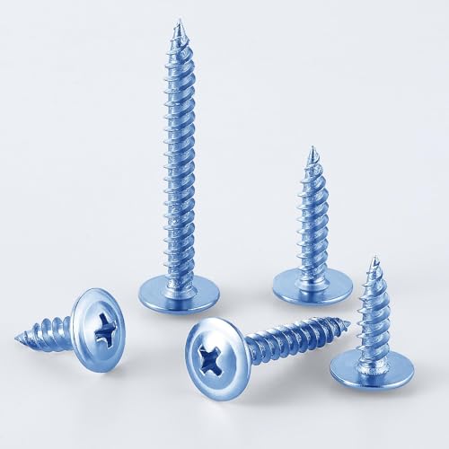 Wensilon（400 pcs）#4×1" Phillips Truss Head Wood Screws Galvanizing Quick Metal Self Tapping. - color: Silver, size: #4×1"