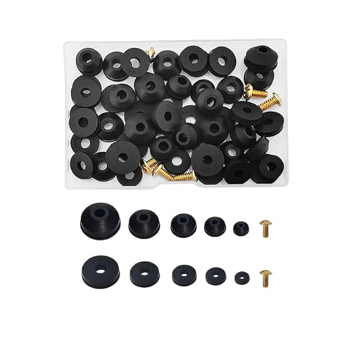 58 PCS Faucet Washers Assortment Kit, Flat & Beveled Rubber Faucet Washers