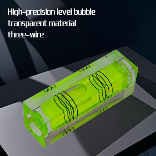 High precision mini level bubble, double line small bubble, three line flat ball household level ruler can be turned 180 degrees (Non-magnetic, 52 * 18 * 15mm（4PCS)) - size: 52*18*15mm（4PCS)