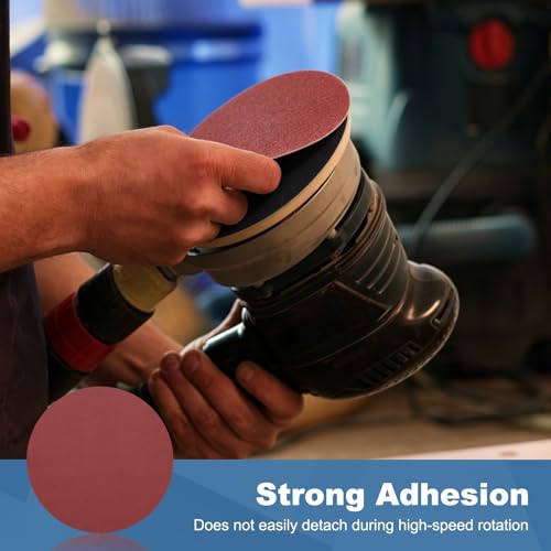 3 Pack 10 Inch PSA Sanding Discs 320 Grit Aluminum Oxide Red - size: 320 grit