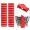 DEHOYI 24pcs Magnetic Modular Wrench Organizers for Tool Drawers - Wrench Rack with Metric&SAE Labels,Tool Storage Holder with Magnet.Gift for father, brother&boyfriend (Red with magnets)