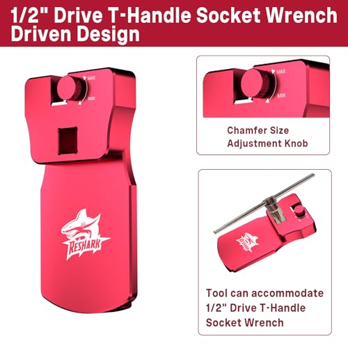 9-in-1 Inner & Outer PVC Pipe Deburring Tool Kit,Chamfers PVC Chamfer Tool - color: Red Plus
