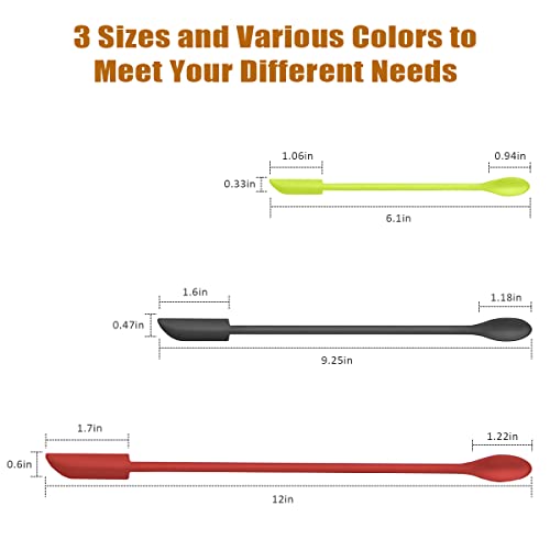 Silicone Spatula Set 6Pcs, Mini Jar Scraper for Makeup & Food - color: Color #2