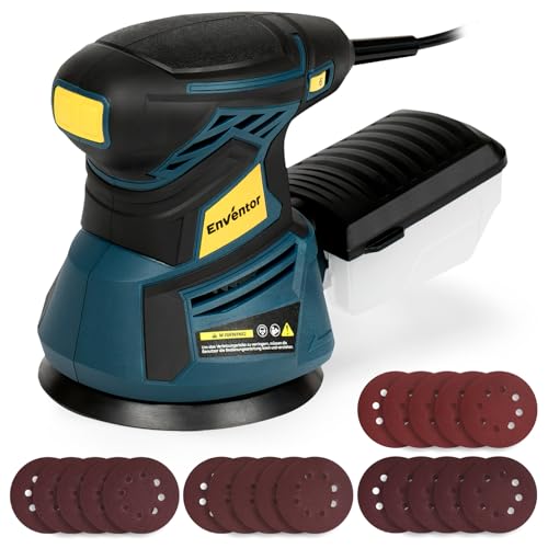Enventor Orbital Sander with 6 Speeds, Dust Collection, 5 in, 3A Corded - size: 3A