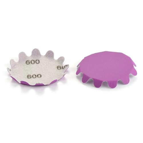 MAXMAN 2"Sanding Discs, 600 Grit Flex Edge Sandpaper, for Drill/Bowl Sander | 50Pcs Wet/Dry Sand Paper, Hook and Loop Sanding Discs, Wavy Sand Paper, for Drill Sanding Attachments, Edge Sanding Tools - style: 600 Grit